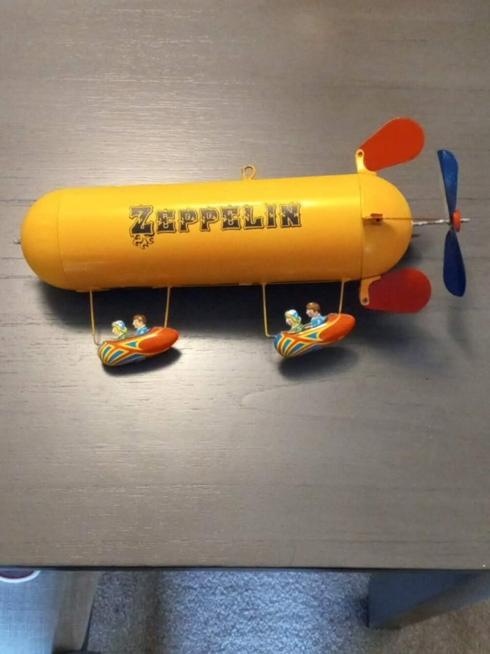 Vintage Rare Zeppelin Toy Airship by Tucher & Walther w/Passengers ... Germany